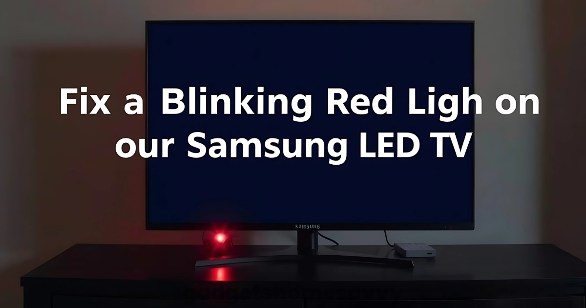 how to fix samsung led tv red light blinking gadgethomesavvy