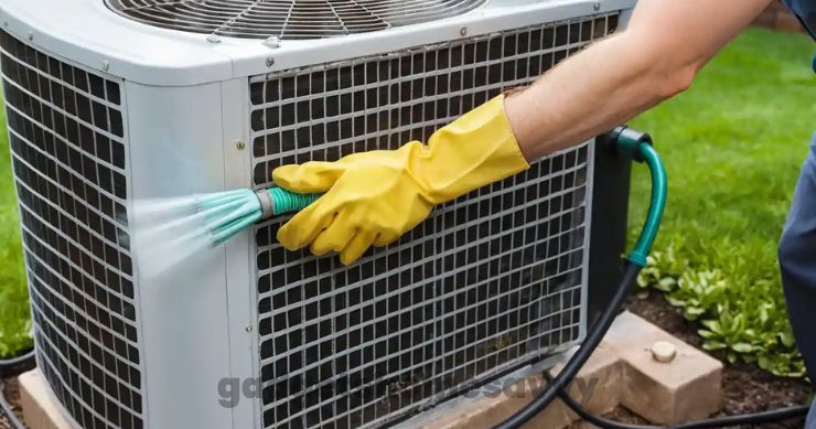 Clean AC Condenser