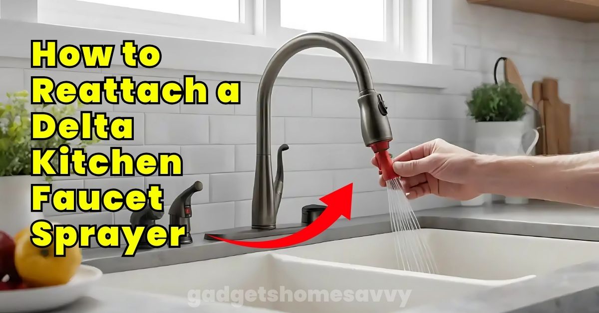How to Reattach a Delta Kitchen Faucet Sprayer Thumb Control gadgethomesavvy